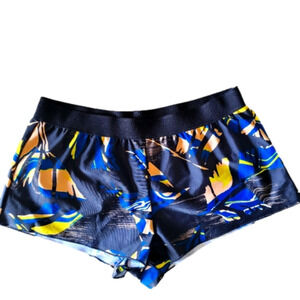 Volcom Micro beach Board shorts dark blue stretchy black elastc waist band